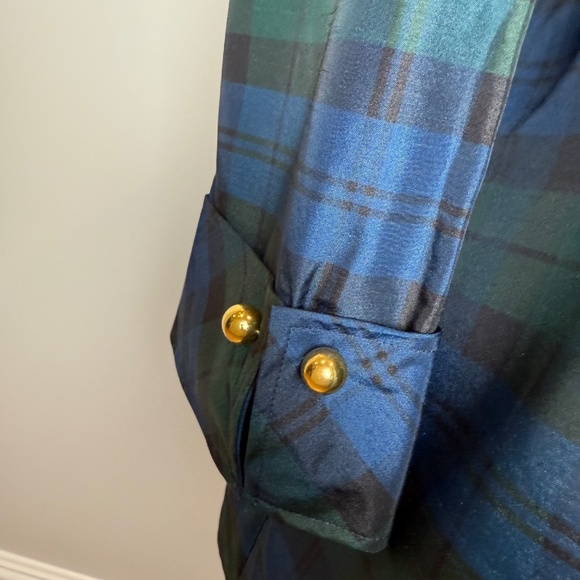 Like New (Likely Never Worn) Blackwatch Plaid Tuckernuck Oversized Blouse - Picture 2 of 6